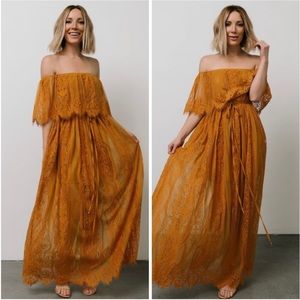 Baltic Born Caroline Maxi Dress in Saffron in size Small